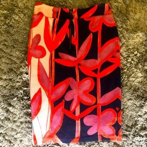 Anthropologie Maeve Knit Floral Pencil Skirt Sz S
